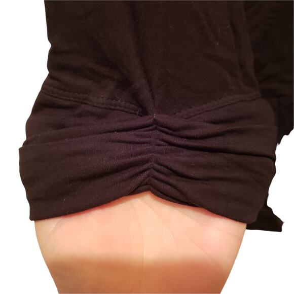 Theory Ashley Cardigan Modal Sweater Womens Medium Black 3/4 Open Front AO526131 - Picture 3 of 6